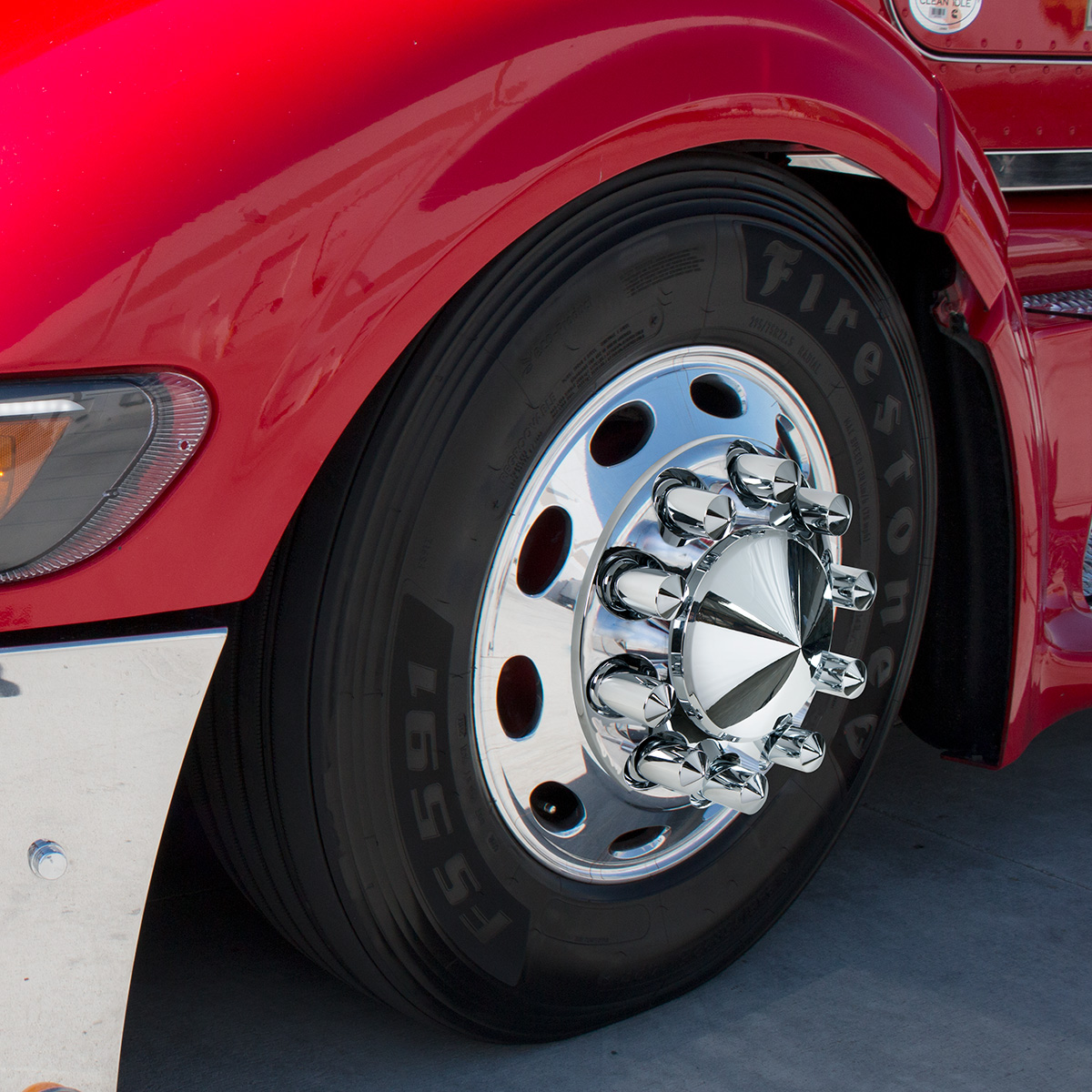 33mm X 3-3/16" Chrome Plastic Pointed Nut Covers With Flange - Push-On (Color Box Of 20) - Thumbnail 5