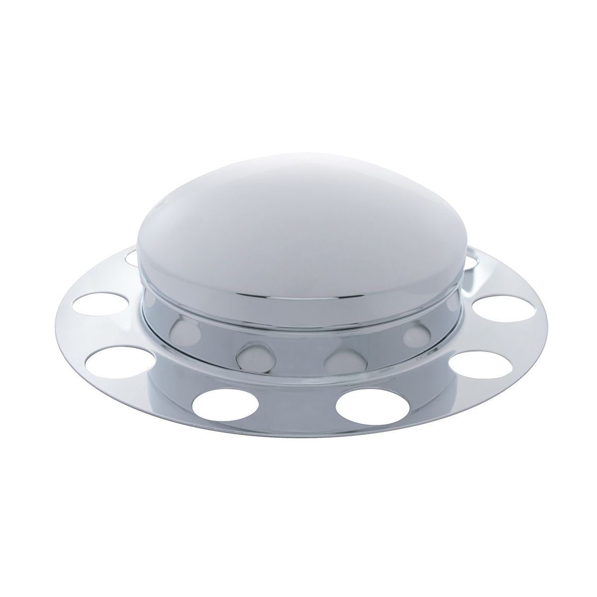 Chrome Dome Front Axle Cover 3PC Kit For Steel Wheel