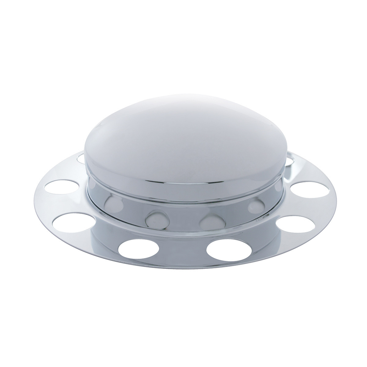 Chrome Dome Front Axle Cover 3PC Kit For Steel Wheel - Thumbnail 2