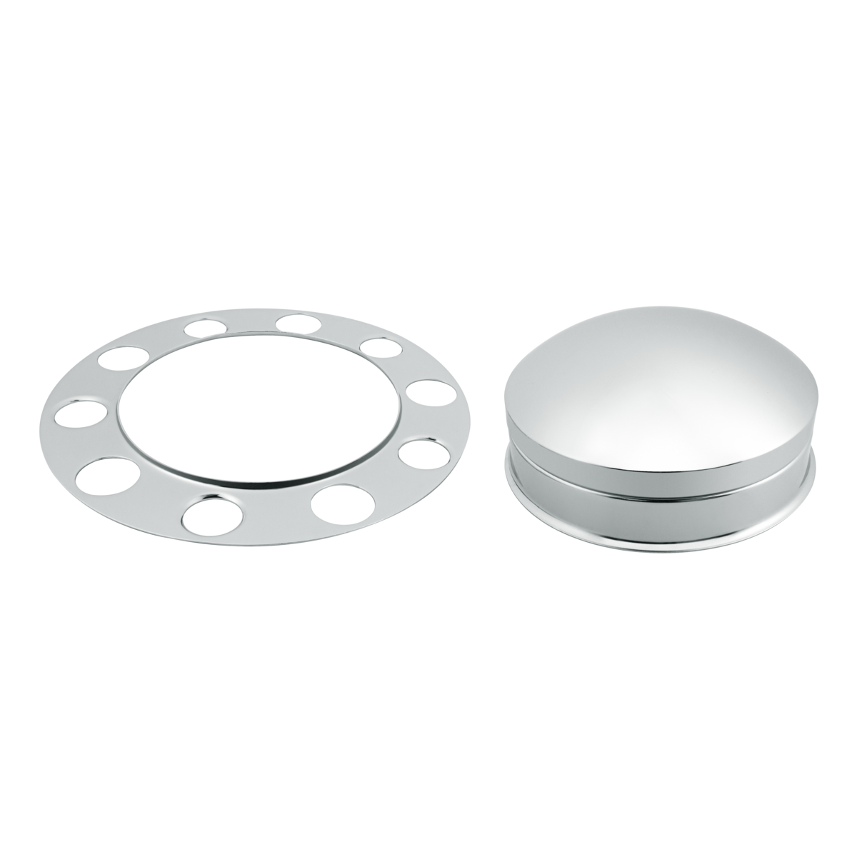 Chrome Dome Front Axle Cover 3PC Kit For Aluminum Wheel - Thumbnail 3