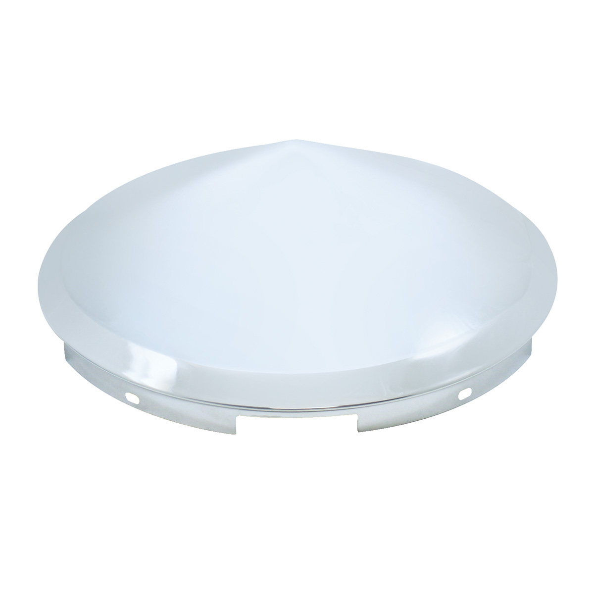 5 Even Notched Chrome Pointed Front Hubcap - 7/16" Lip - Thumbnail 4