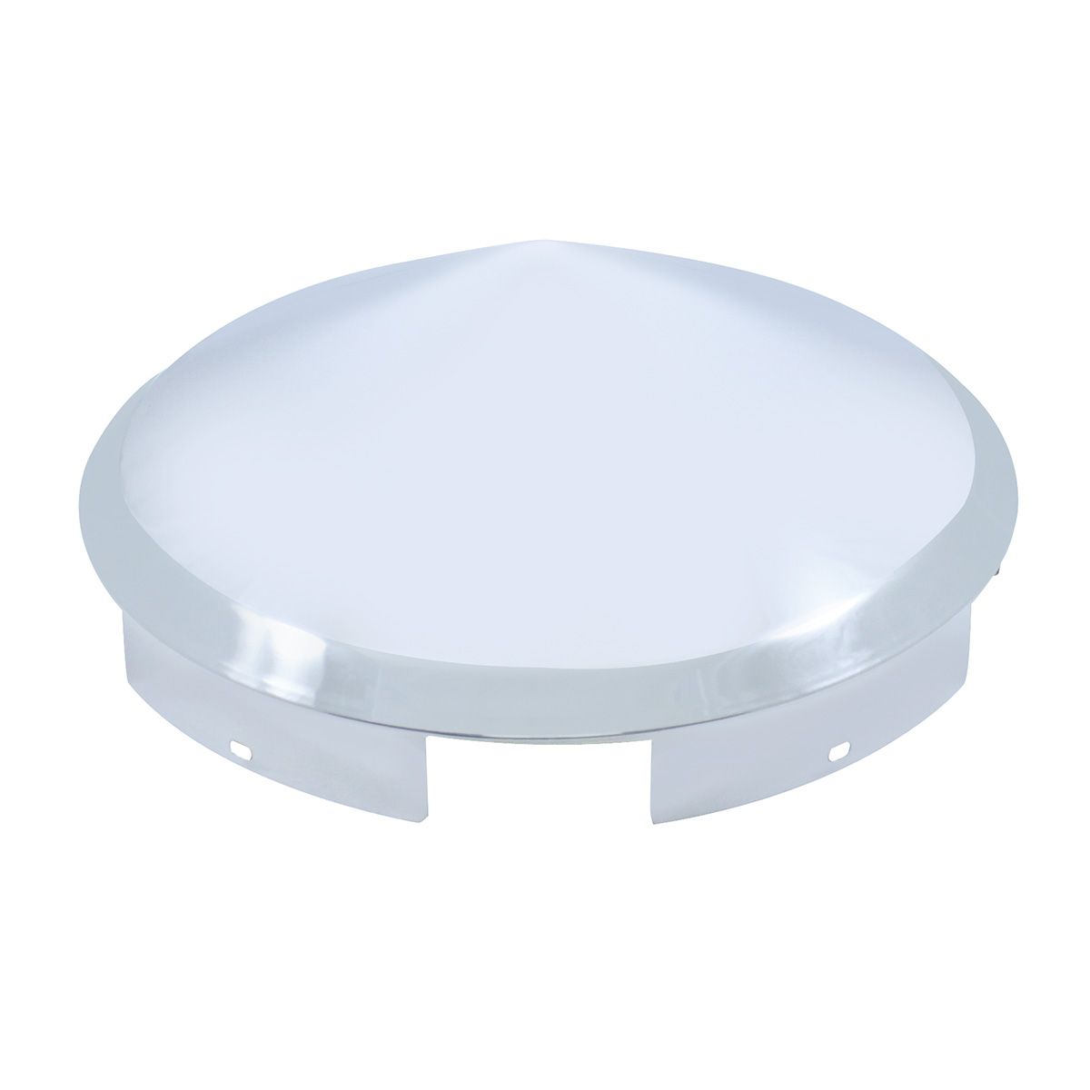 5 Even Notched Chrome Pointed Front Hubcap - 1" Lip