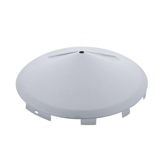 Universal Chrome Front Hubcap With 3 Bar Left Swing Spinner - 7/16" Lip - Thumbnail 2