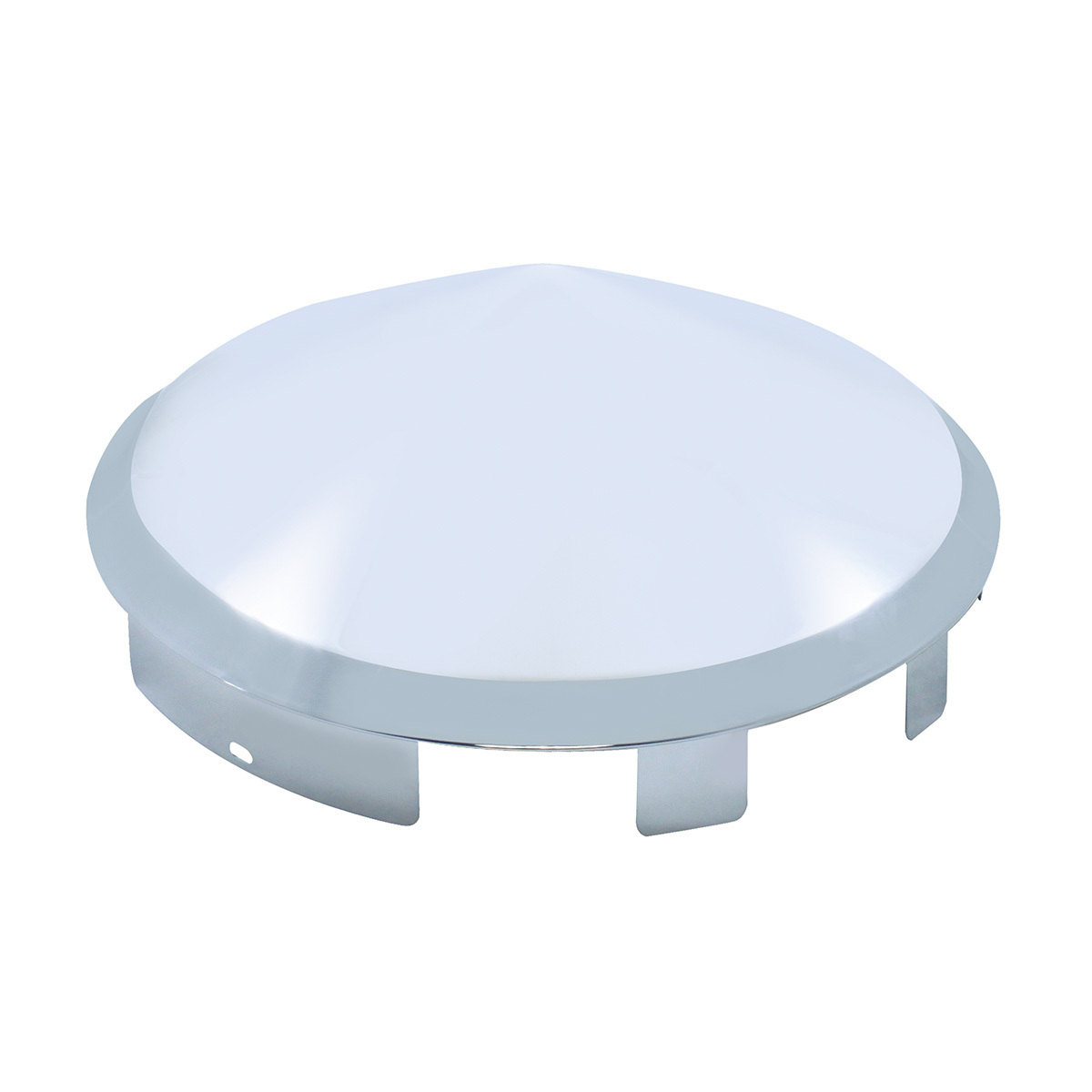 6 Uneven Notched Chrome Pointed Front Hubcap - 1" Lip - Thumbnail 4