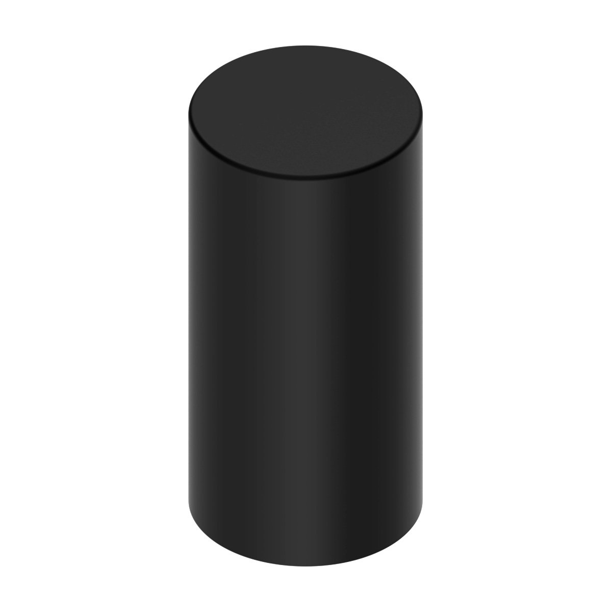 33mm X 4-1/4" Matte Black Tall Cylinder Nut Cover - Thread-On (Bulk) - Thumbnail 2
