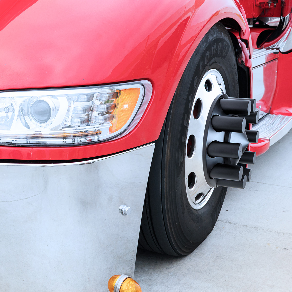 33mm x 4-1/4" Matte Black Tall Cylinder Nut Covers - Thread-On (60-Pack) - Thumbnail 8