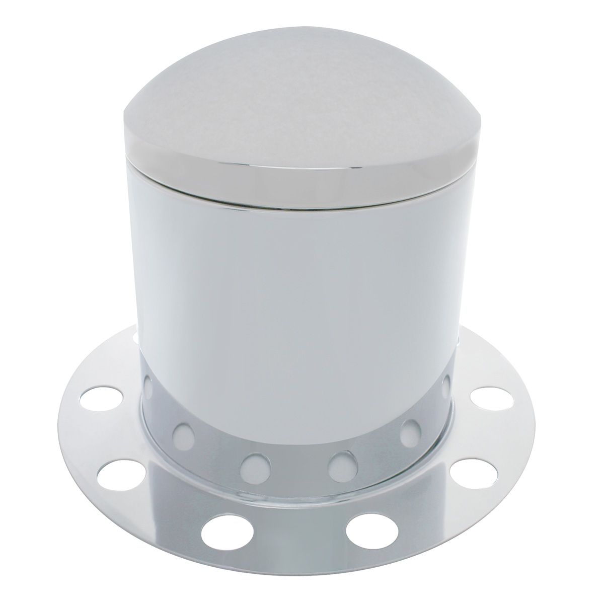 Chrome Dome Rear Axle Cover 3PC Kit For 33mm Nut Cover - Steel/Aluminum Wheel (10 Holes)