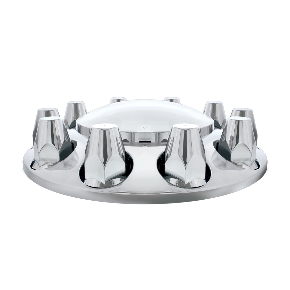 Dome Front Axle Cover With 33mm Standard Thread-On Nut Covers - Chrome (Color Box) - Thumbnail 3