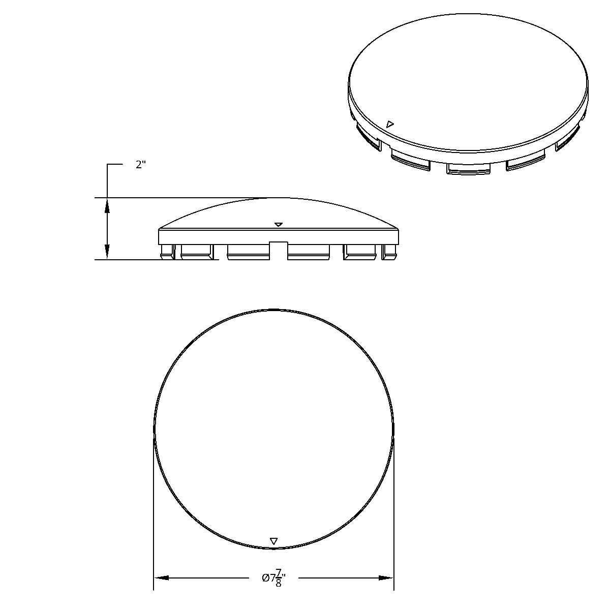 Dome Front Hubcap Only - Thumbnail 4