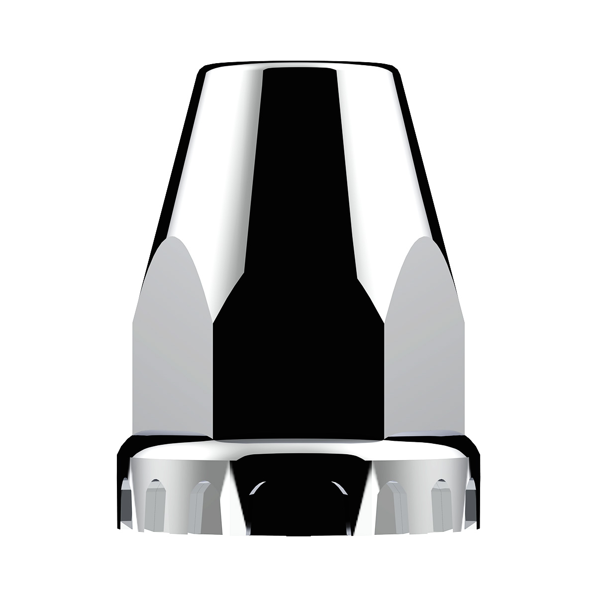 33mm x 2-3/4" Chrome Plastic Original Nut Covers - Push-On - Thumbnail 2