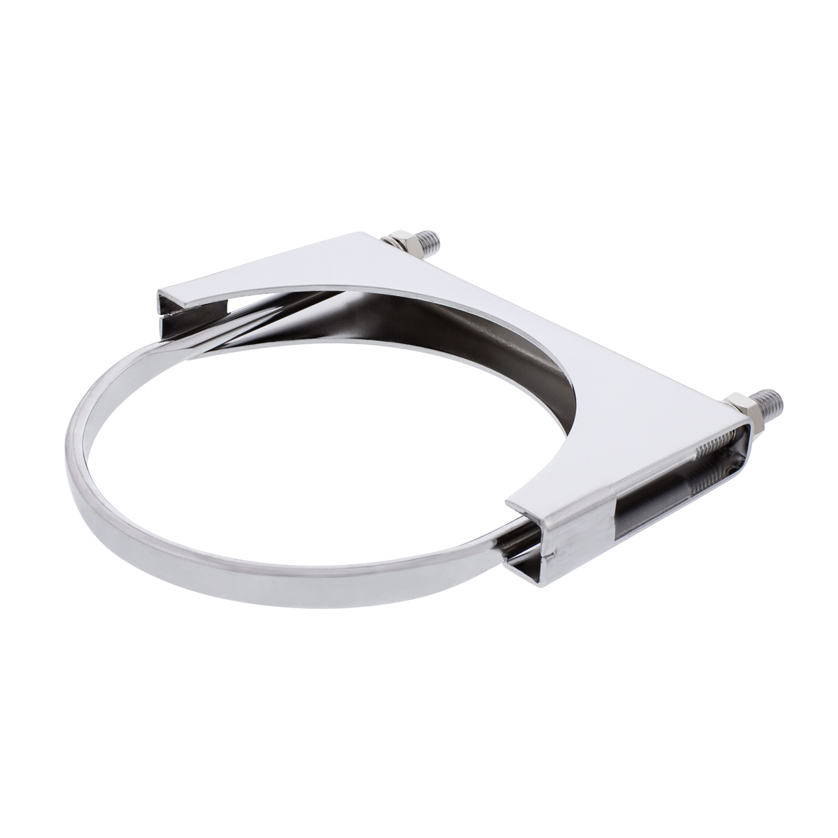6" Chrome U-Bolt Exhaust Clamp - Thumbnail 2