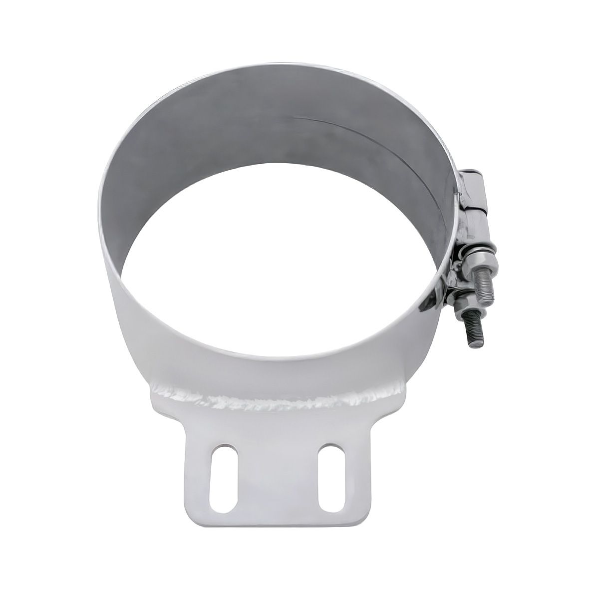 7" Stainless Butt Joint Exhaust clamp - Straight Bracket
