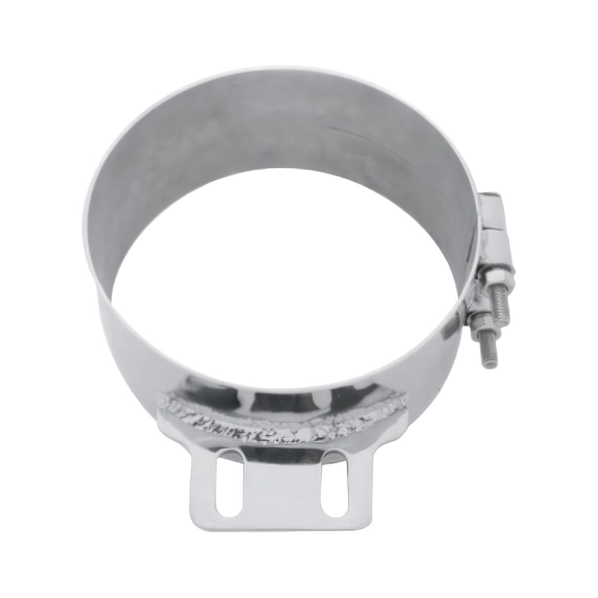 8" Stainless Butt Joint Exhaust Clamp - Straight Bracket