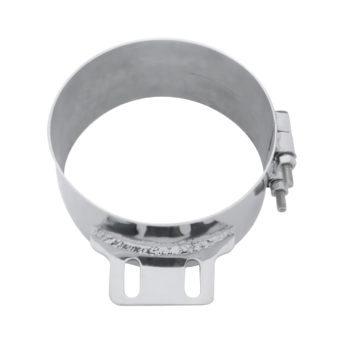 8" Stainless Butt Joint Exhaust Clamp - Straight Bracket - Thumbnail 4