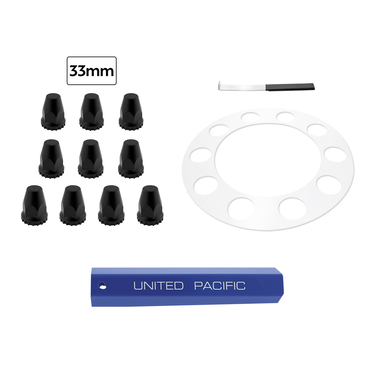 Aero Full-Moon Rear Axle Cover Kit - Chrome - Thumbnail 2