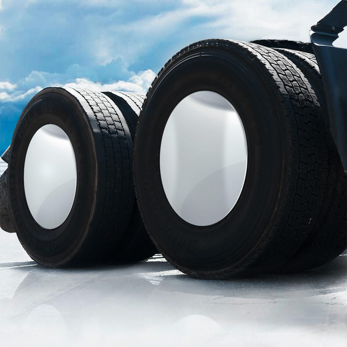 Aero Full-Moon Rear Axle Cover Kit - Chrome - Thumbnail 6