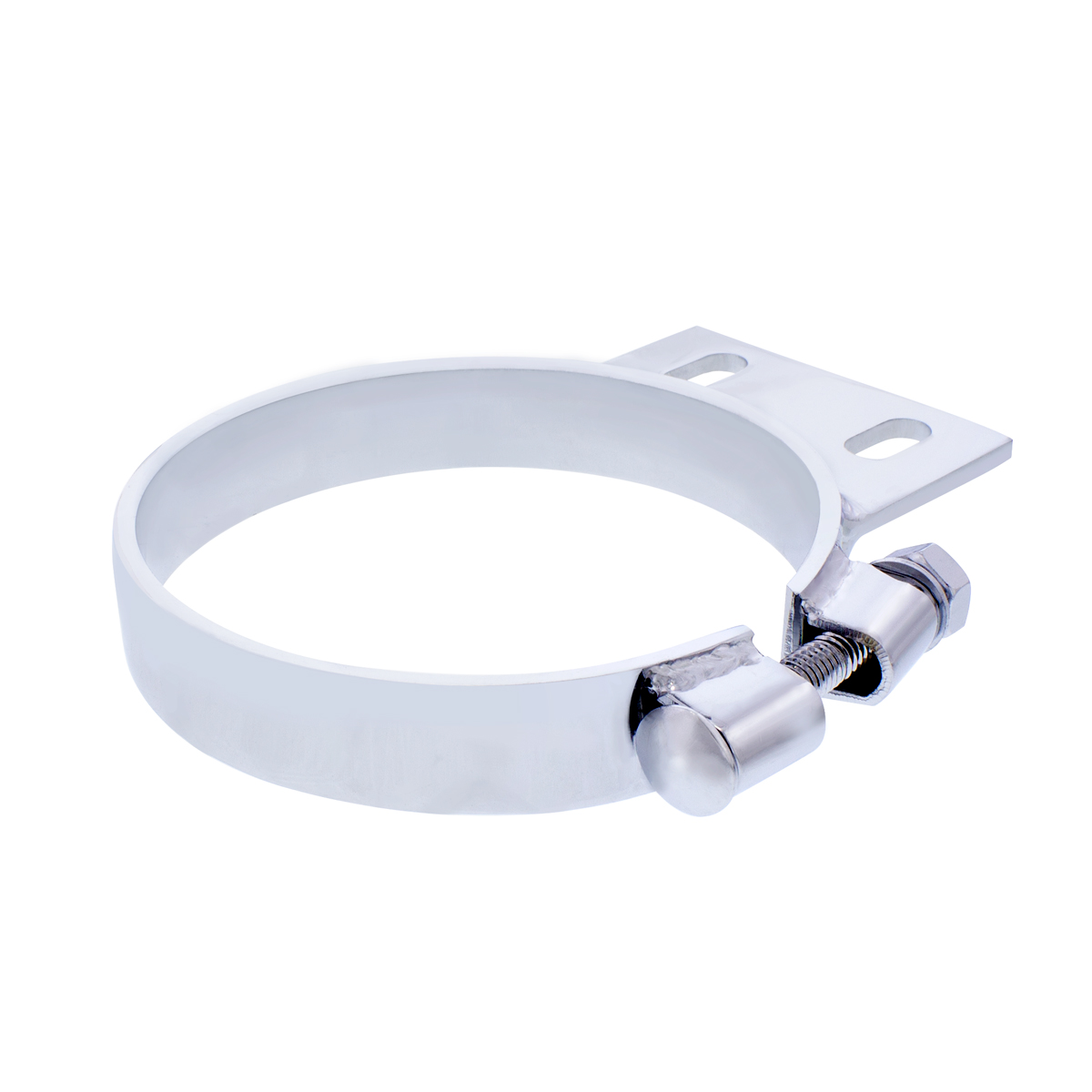 5" Chrome Cab Exhaust Clamp For Peterbilt - Thumbnail 2