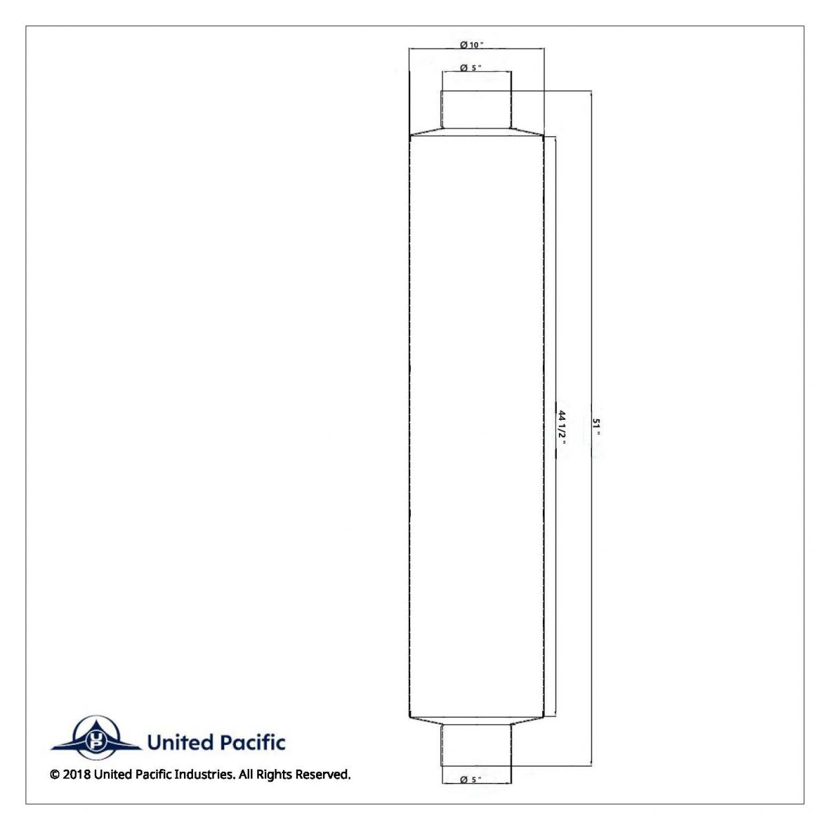 5" X 51" Exhaust Muffler - Thumbnail 5
