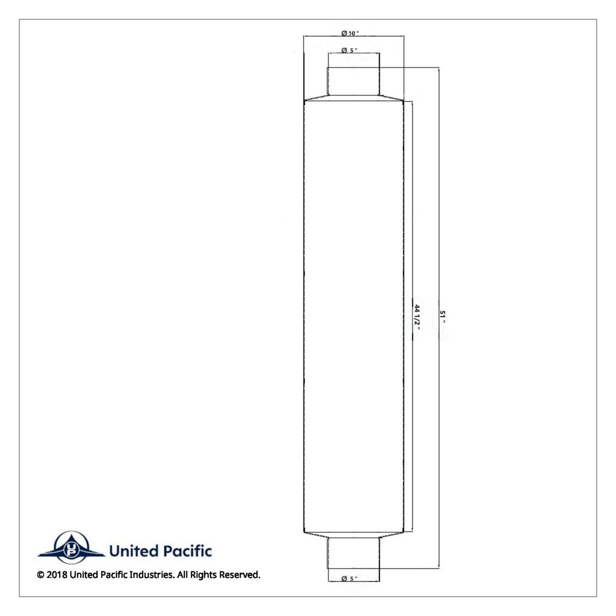 5" X 51" Exhaust Muffler - Thumbnail 6