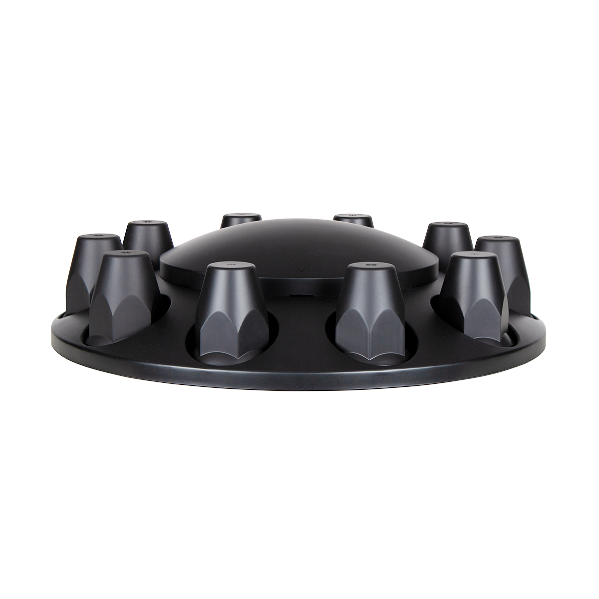 Dome Front Axle Cover With 33mm Standard Thread-On Nut Covers - Matte Black (Color Box) - Thumbnail 3
