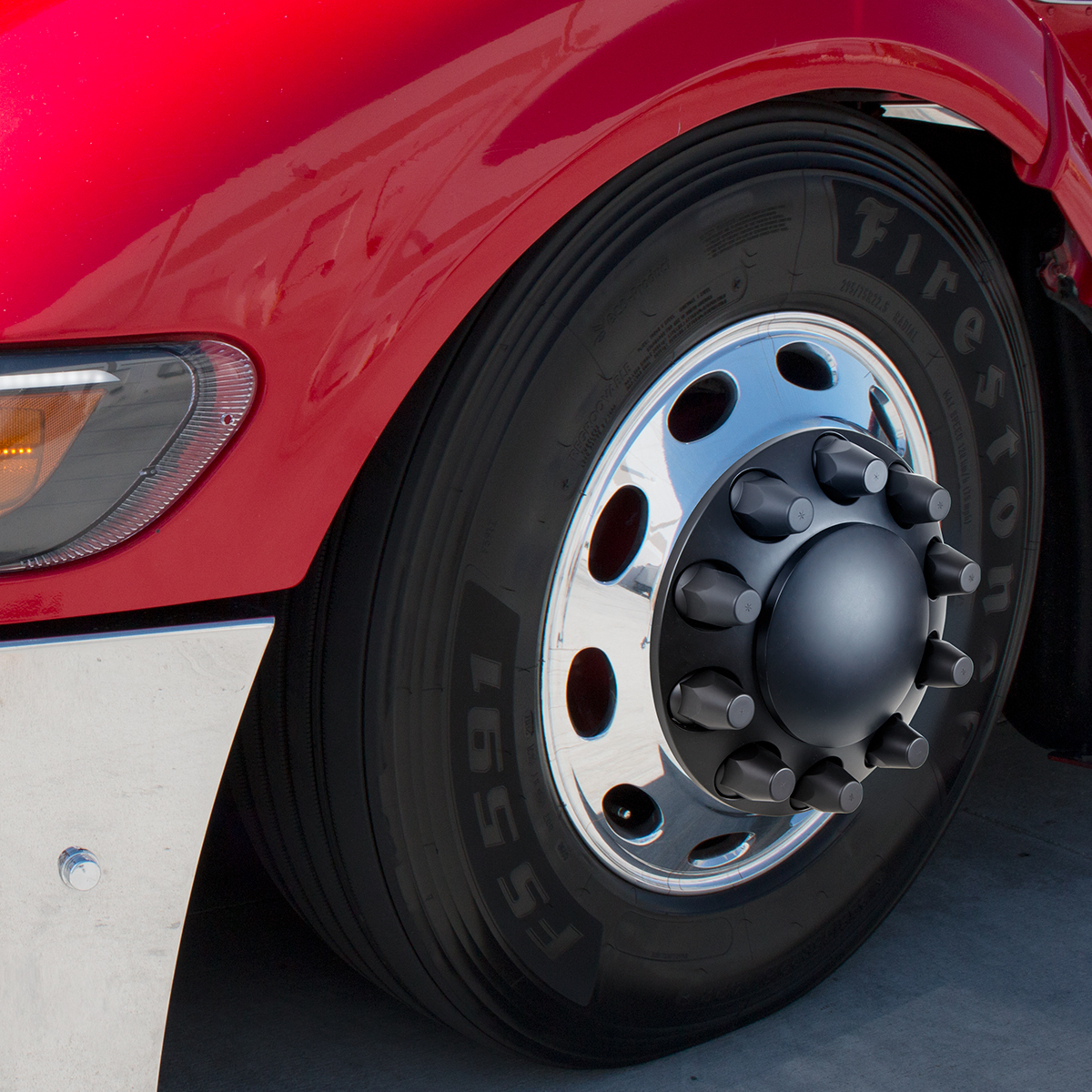 Dome Front Axle Cover With 33mm Standard Thread-On Nut Covers - Matte Black (Color Box) - Thumbnail 4