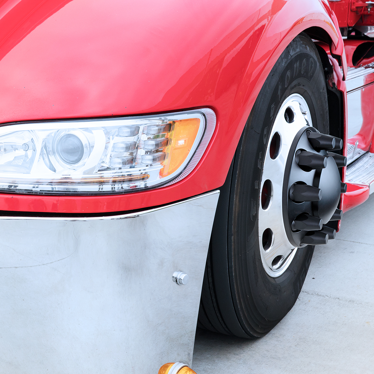 Dome Front Axle Cover With 33mm Standard Thread-On Nut Covers - Matte Black (Color Box) - Thumbnail 5