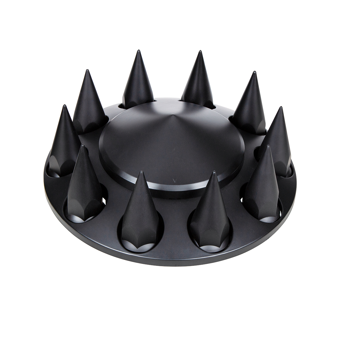 Pointed Front Axle Cover With 33mm Spike Thread-On Nut Covers - Matte Black - Thumbnail 2