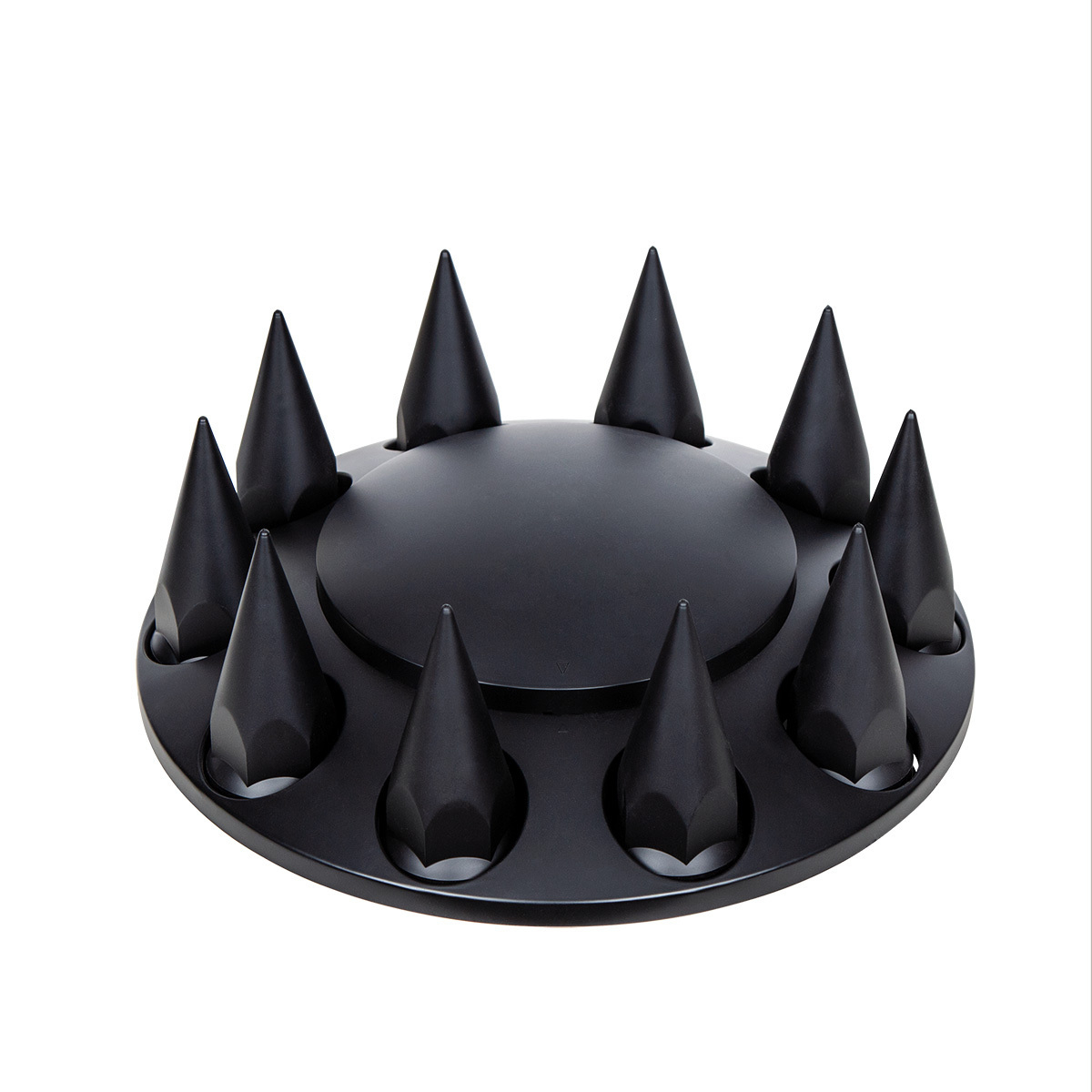 Dome Front Axle Cover With 33mm Spike Thread-On Nut Covers - Matte Black - Thumbnail 6