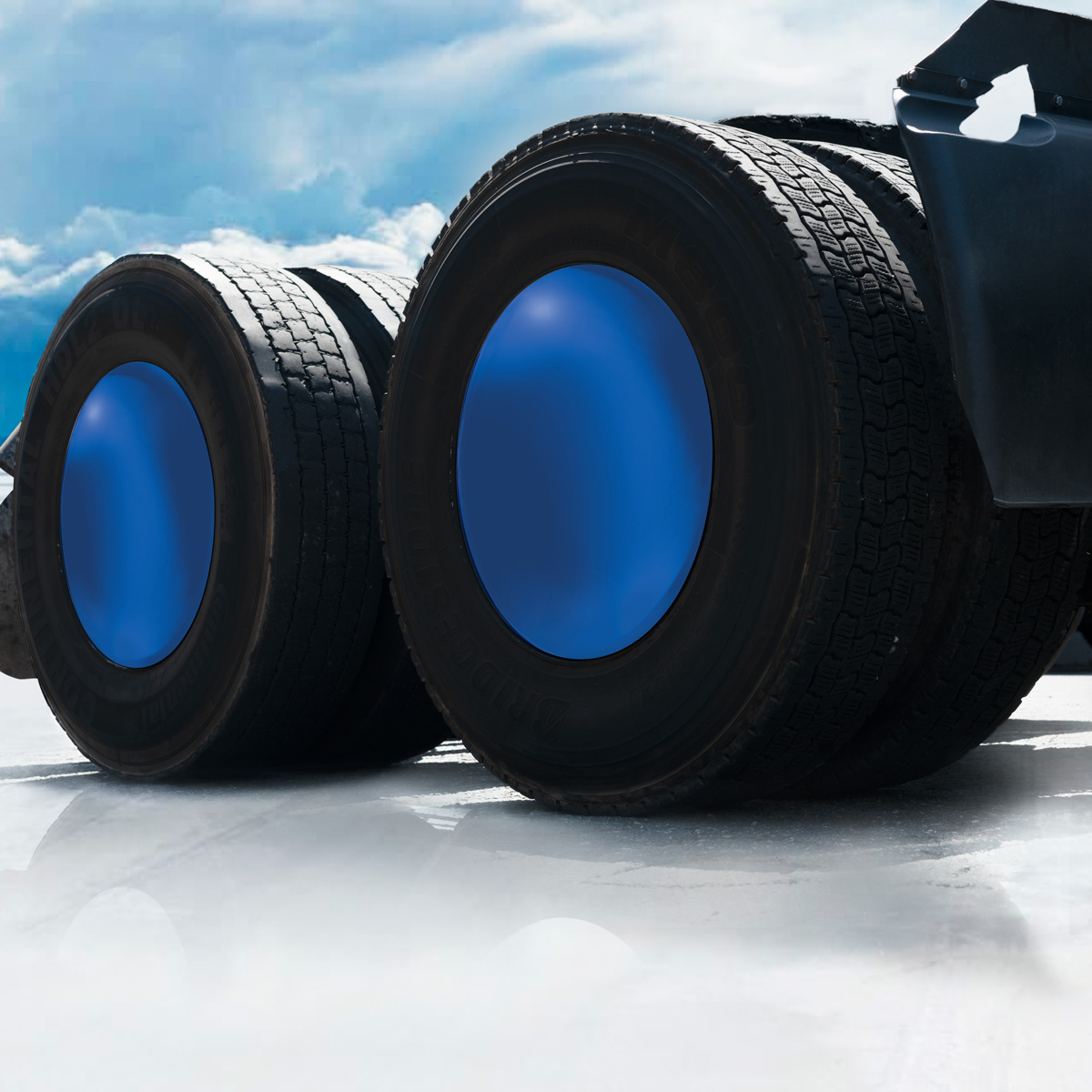 Aero Full-Moon Rear Axle Cover Kit - Indigo Blue - Thumbnail 6