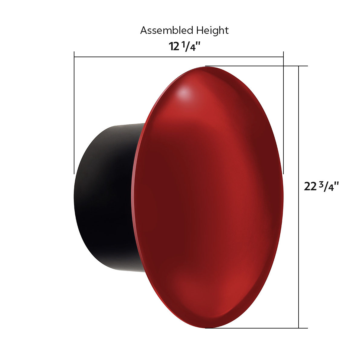 Aero Full-Moon Rear Axle Cover Kit - Candy Red - Thumbnail 3