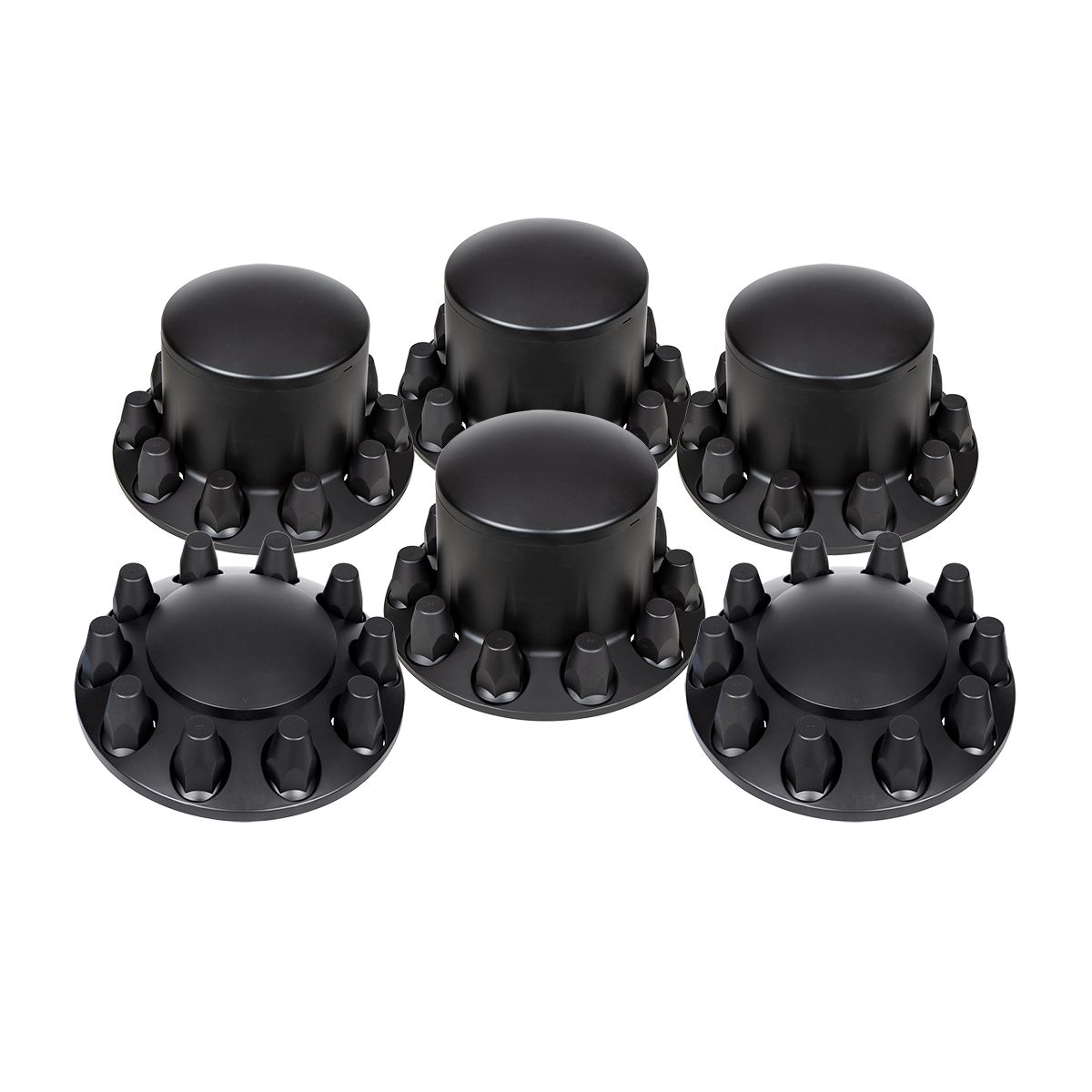 Dome Axle Cover Combo Kit With 33mm Standard Thread-On Nut Covers & Nut Cover Tool - Matte Black
