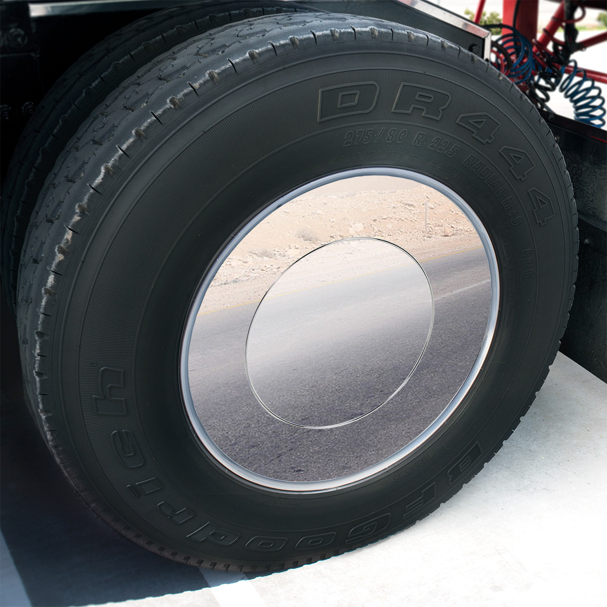 Flat Aero Rear Axle Cover Kit - Chrome - Thumbnail 6