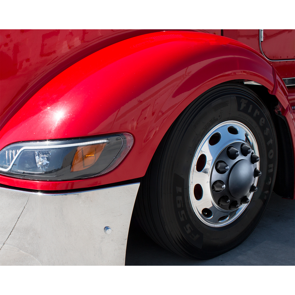 1-1/2" X 2-3/4" Matte Black Painted Plastic Bullet Nut Covers - Push-On (Color Box of 20) - Thumbnail 3