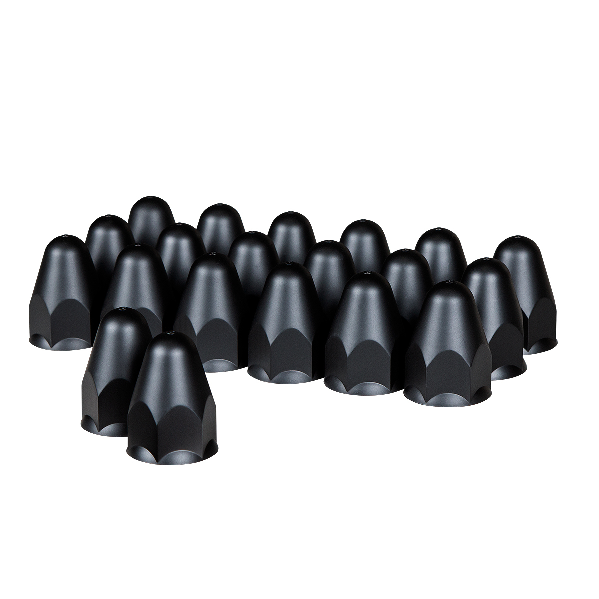 1-1/2" X 2-3/4" Matte Black Painted Plastic Bullet Nut Covers - Push-On (Color Box of 20) - Thumbnail 6