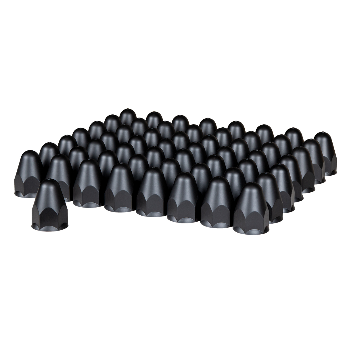 1-1/2" X 2-3/4" Matte Black Painted Plastic Bullet Nut Covers - Push-On (Color Box of 60) - Thumbnail 6