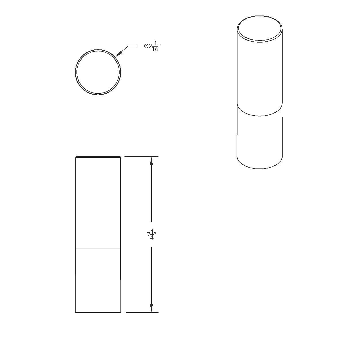 33mm X 7-1/4" Chrome Plastic Tall Cylinder Nut Cover - Thread-On (10 Pcs) - Thumbnail 8