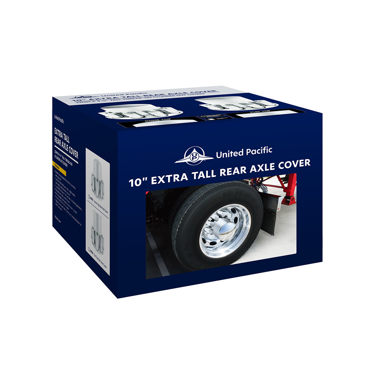 Chrome Plastic Extra Tall Rear Axle Cover With 33mm Thread-On Tall Cylinder Nut Covers - Thumbnail 5