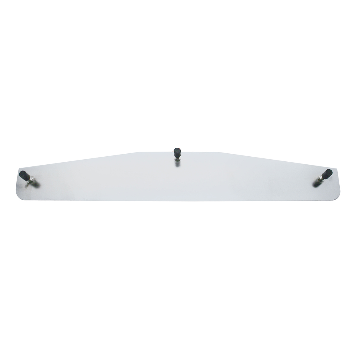 3" X 18" Chrome Standard Bottom Mud Flap Plate - Welded Stud - Thumbnail 2