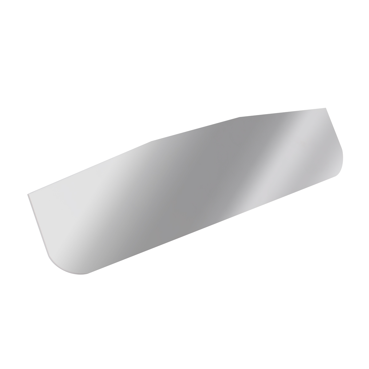 3" X 12" Chrome Standard Bottom Mud Flap Plate - Welded Stud - Thumbnail 2