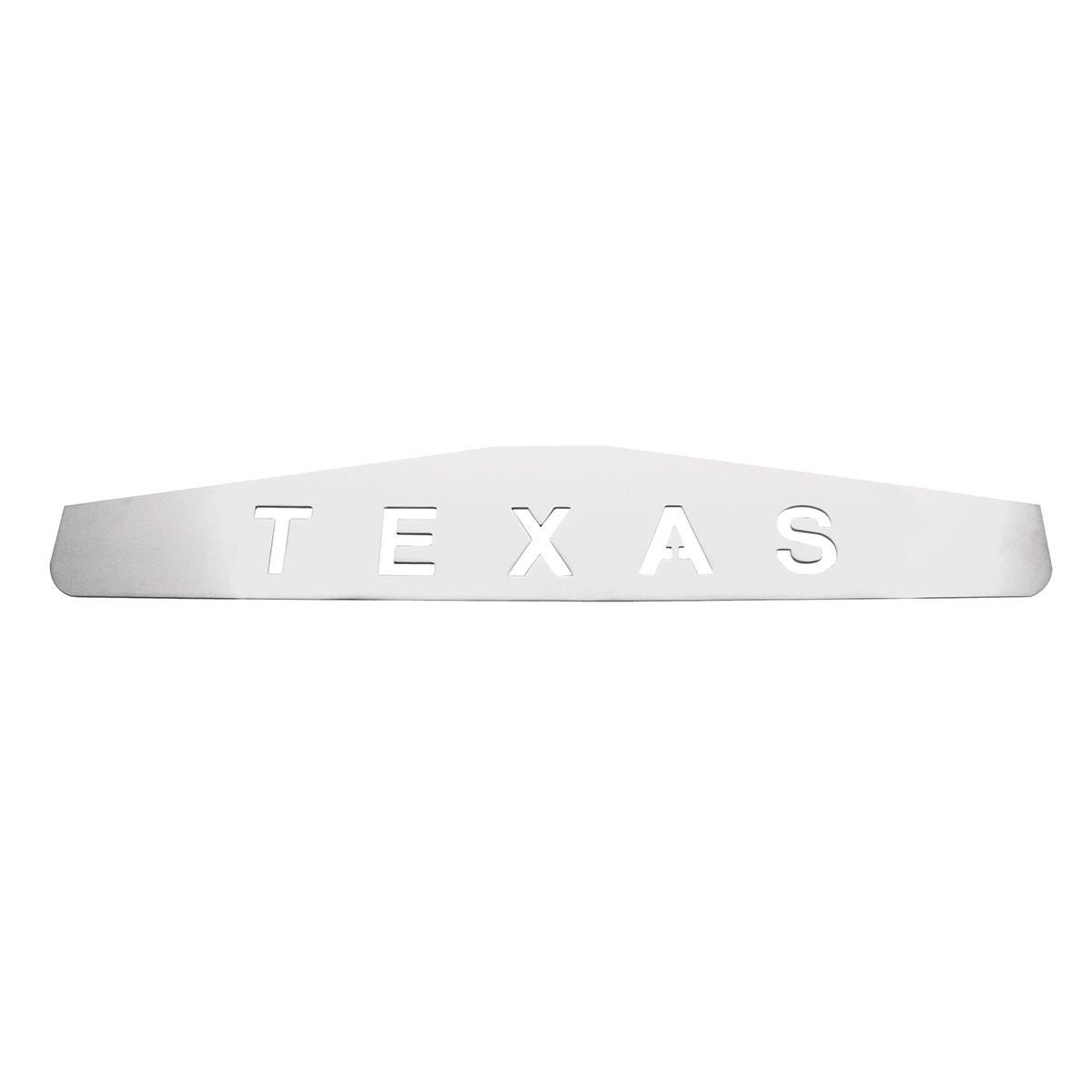 4" X 24" Chrome Texas Bottom Mud Flap Plate - Welded Stud