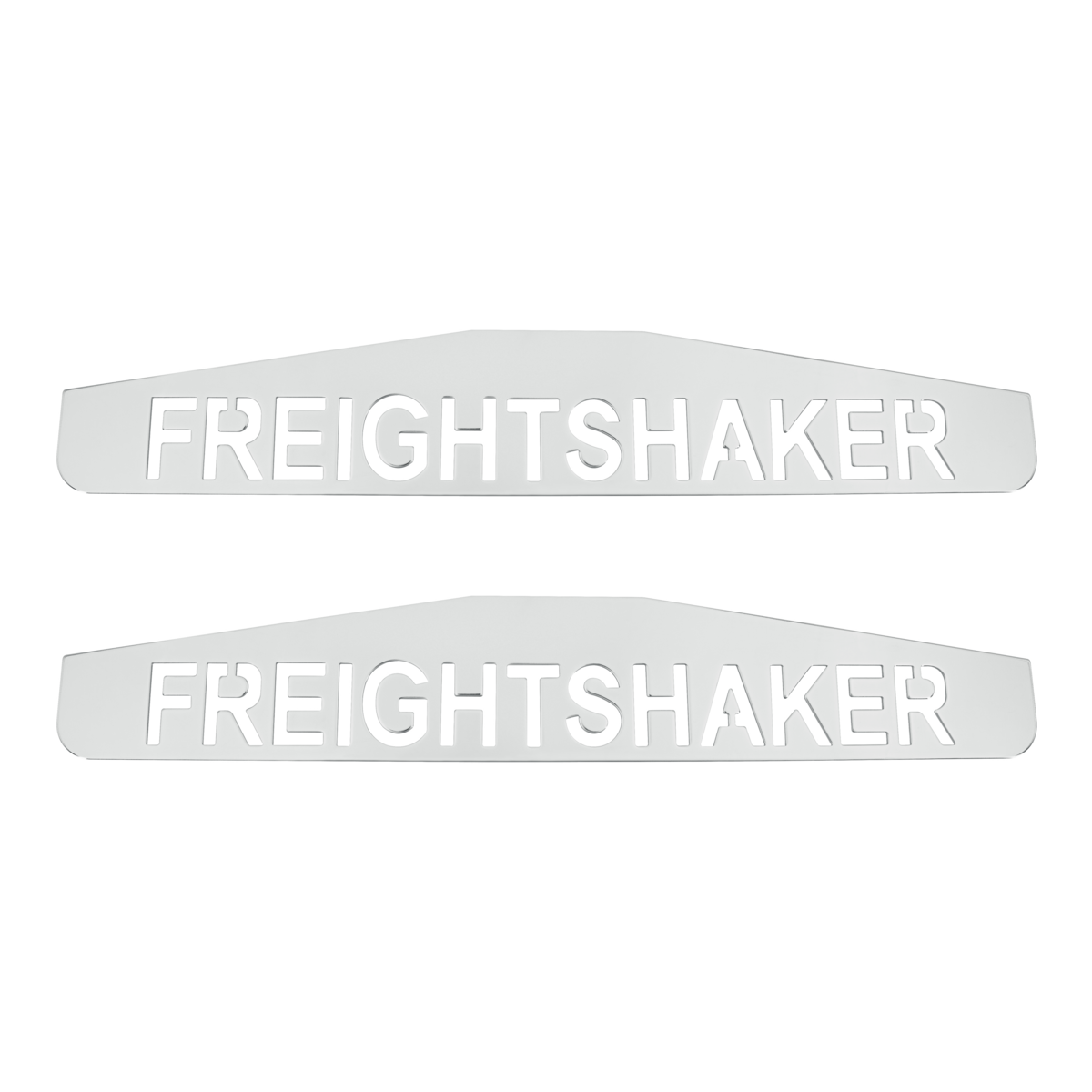 4" X 24" Chrome Freightshaker Bottom Mud Flap Plate - Welded Stud (Card of 2)
