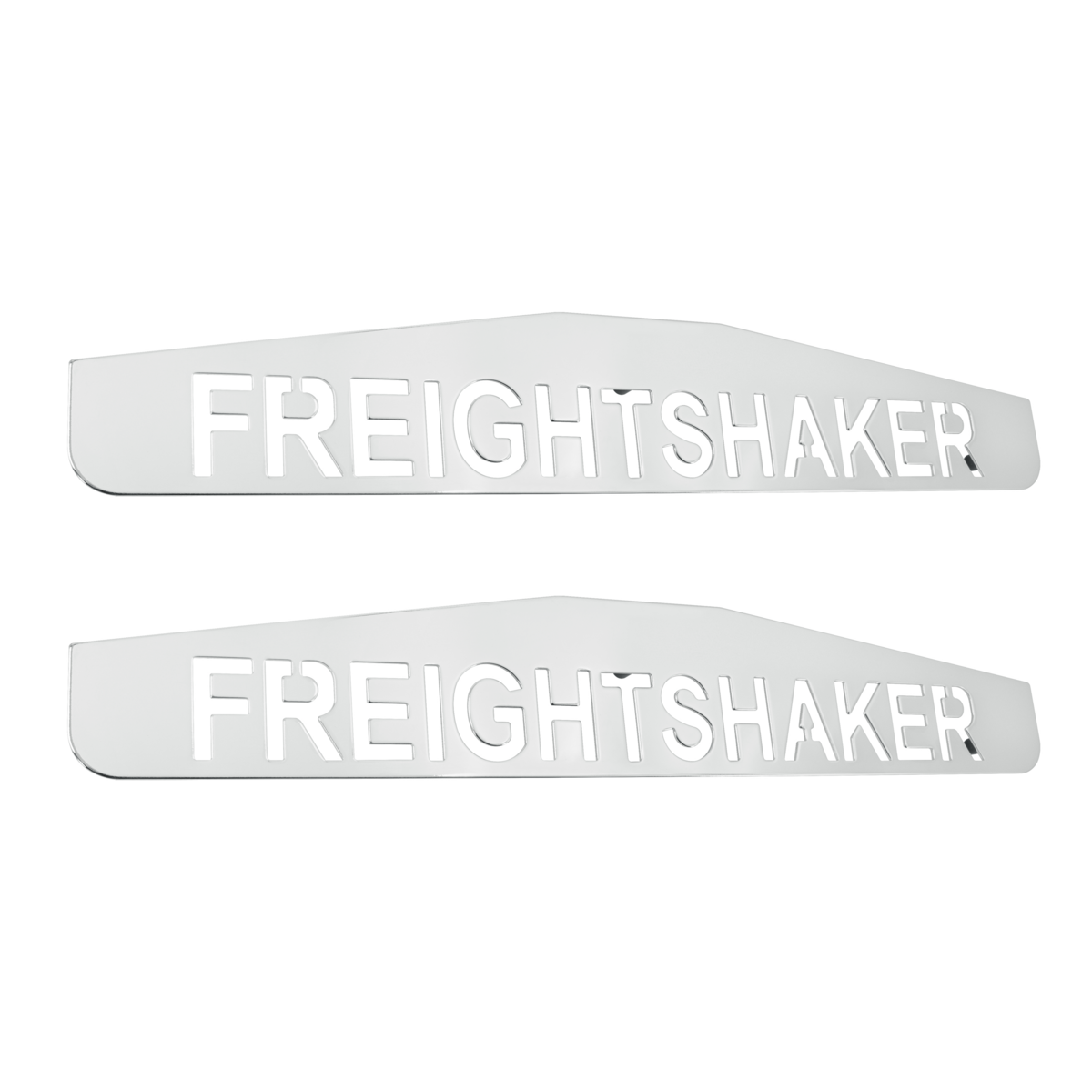 4" X 24" Chrome Freightshaker Bottom Mud Flap Plate - Welded Stud (Card of 2) - Thumbnail 2