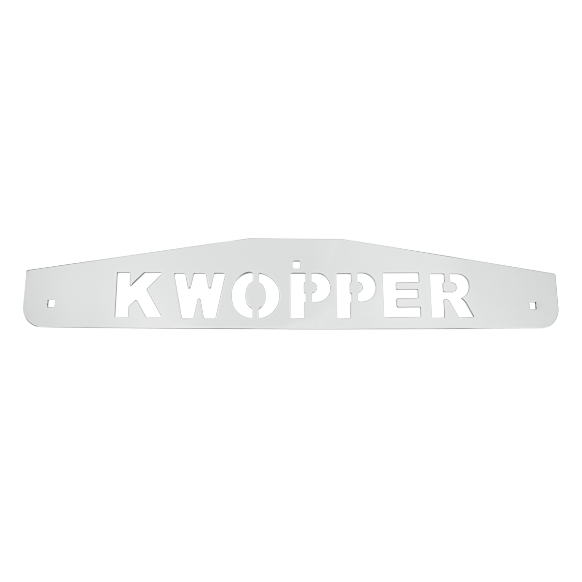 4" X 24" Chrome Kwopper Bottom Mud Flap Plate - Bolt Thru
