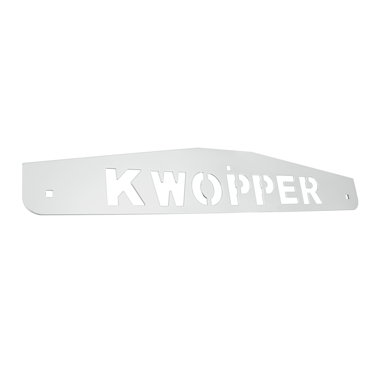 4" X 24" Chrome Kwopper Bottom Mud Flap Plate - Bolt Thru - Thumbnail 2
