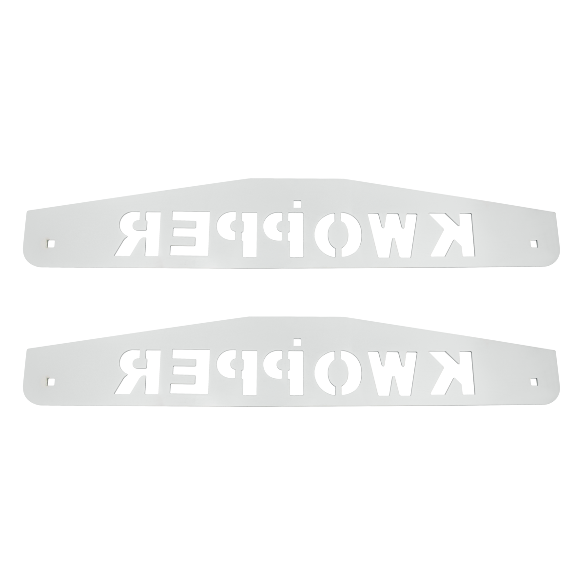 4" X 24" Chrome Kwopper Bottom Mud Flap Plate - Bolt Thru (Card of 2) - Thumbnail 3