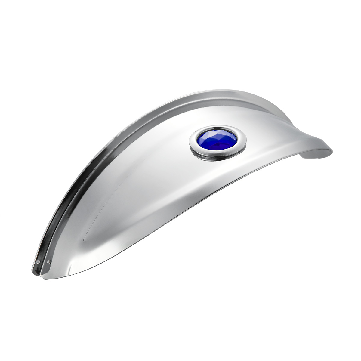 Chrome Visor With Blue Glass Dot For 7" Headlight - Thumbnail 3