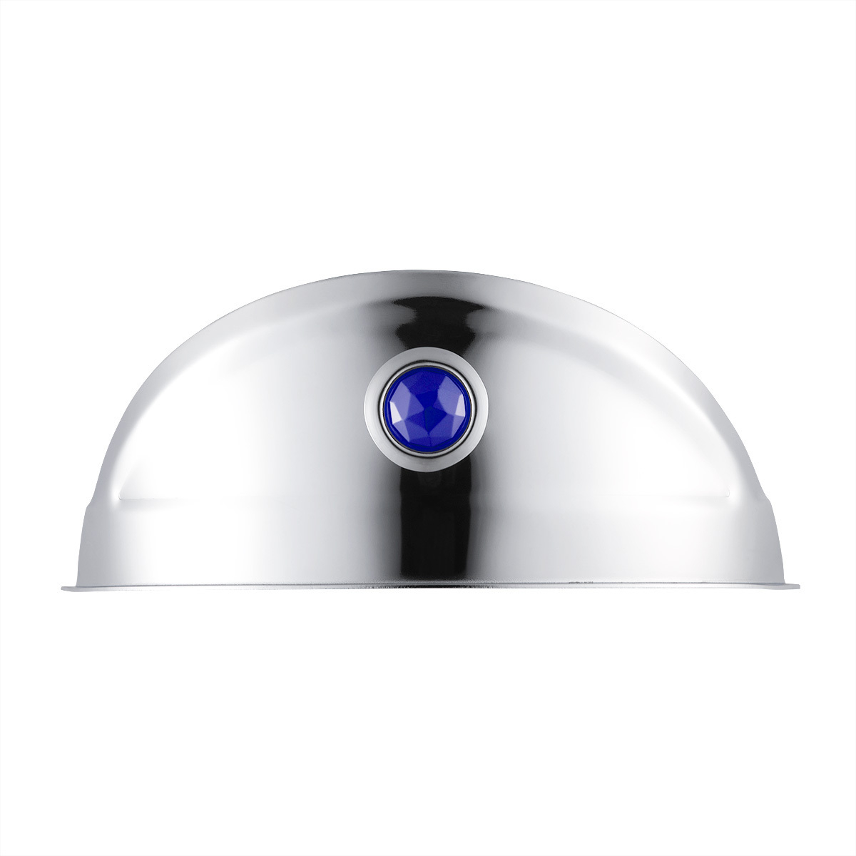 Chrome Visor With Blue Glass Dot For 7" Headlight - Thumbnail 6