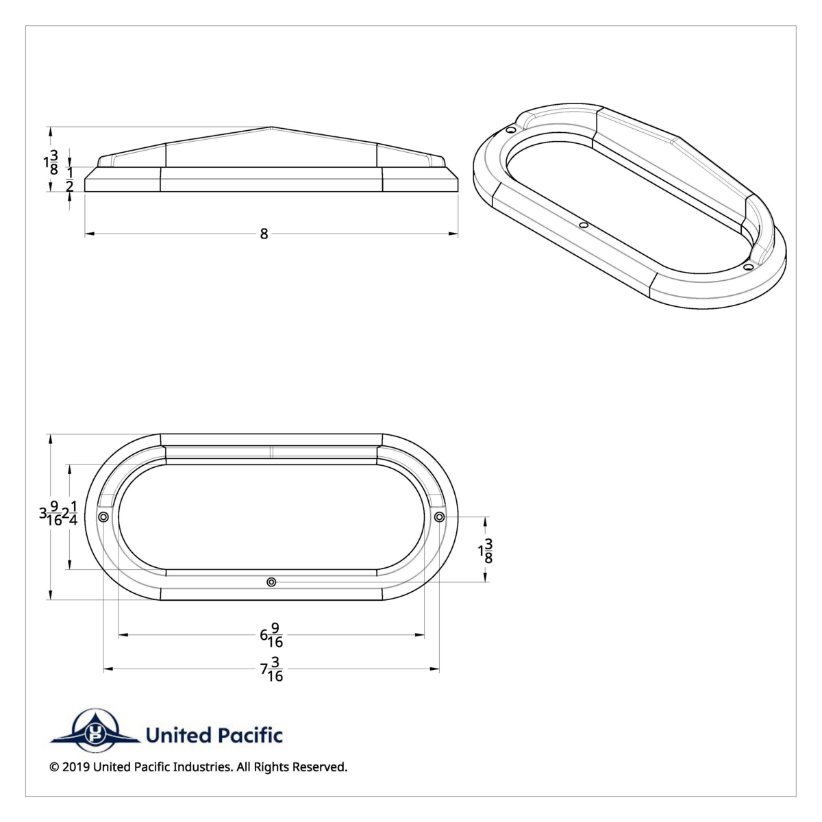 Oval Light Bezel With Visor (Bulk) - Thumbnail 7