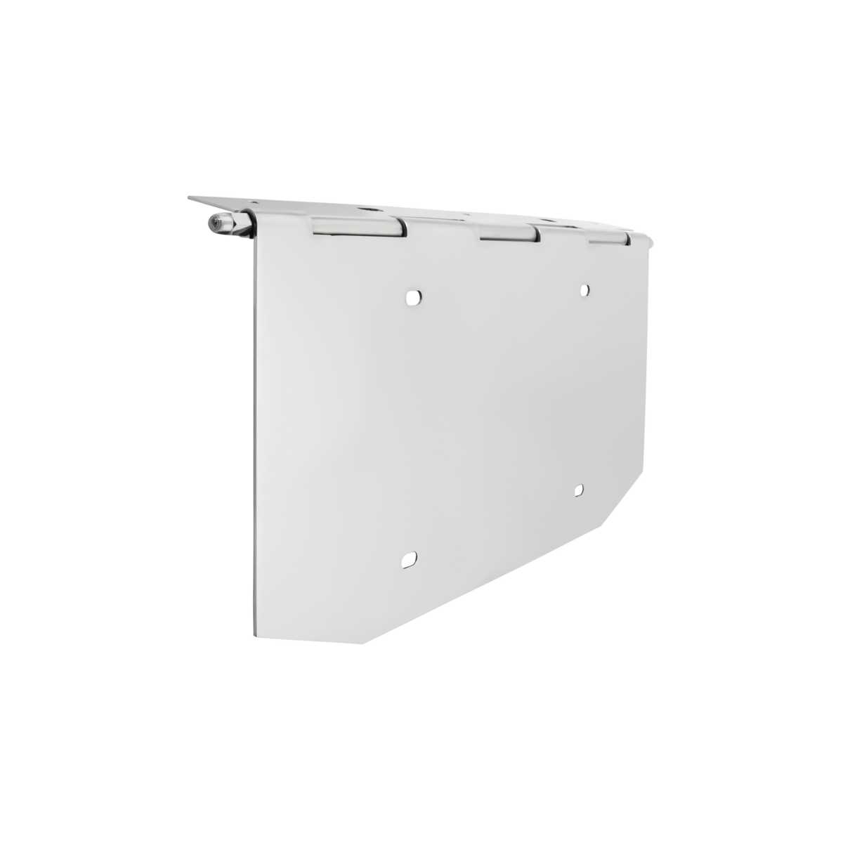 Chrome 1 License Plate Angled Holder With Hinge