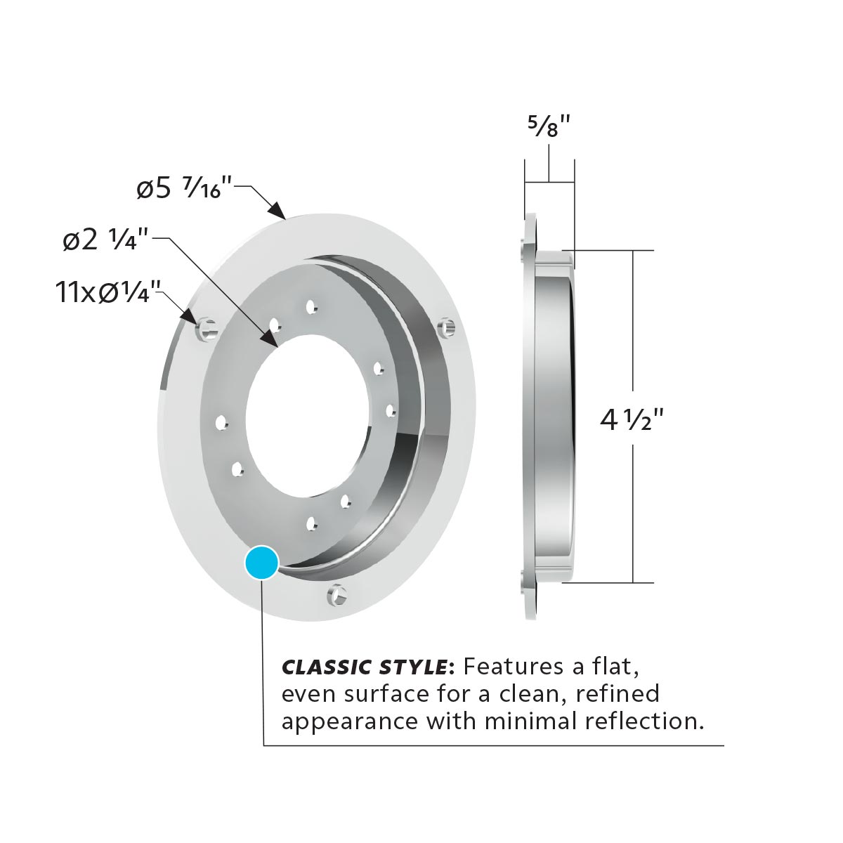 Chrome Plastic Watermelon Light Sleeper Bunk LED Adapter-Classic - Thumbnail 6